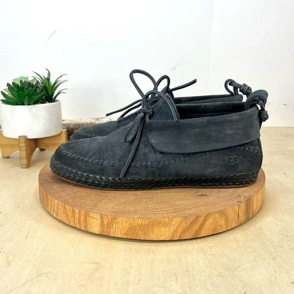 UGG | Black Suede Women's Woodlyn Moc Size 8 - Picture 6 of 16